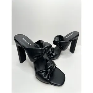 ABOUND Rainey Knotted Heeled Sandal in Black Size 5.5 Square Open Toe Heels‎ thumbnail 4