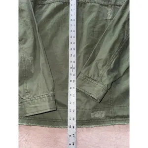 Hollister Women's Utility Distressed Jacket Shirt Army Green Size Large‎ NWT thumbnail 9