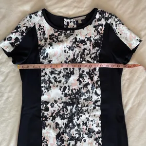 Y2K Banana Republic Abstract Black White Mini Dress Size 8 thumbnail 6