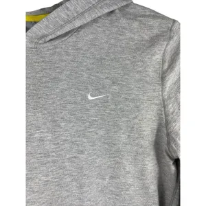 Nike 90s Y2K Light Gray Hooded Pullover Kangaroo Pocket Long Sleeve Top XL thumbnail 5
