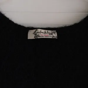 Free People Black Vest Fuzzy Crop Top thumbnail 4
