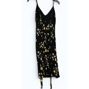 Reformation Dietrich Midi Dress Women’s 2 Piazza Black Floral Georgette Viscose thumbnail 5