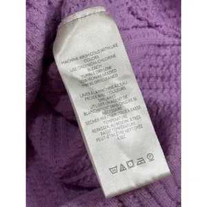 EUC We the Free Free People Thermal Waffle knit Top Purple stretch Size Small thumbnail 7