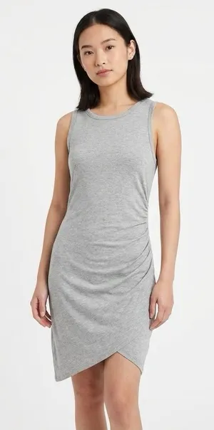 Altard State Dress Sm Asymmetrical Twist Front Pullover Heathered Tan Party XS thumbnail 1