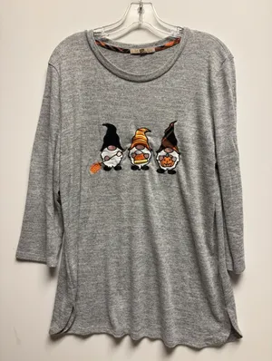 My Danielle Women's Size Large‎ Halloween Gnome 3/4 Sleeve Long Tee thumbnail 1