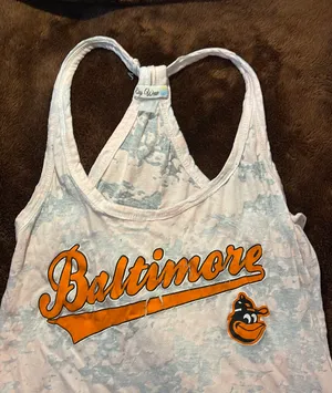 MLB Orioles Baseball Tank Top Orange thumbnail 4