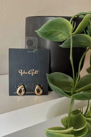 John Galt Gold Earrings NWT thumbnail 3