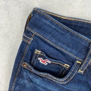 Hollister Stretch Dark Wash Denim Skinny‎ Jean thumbnail 9