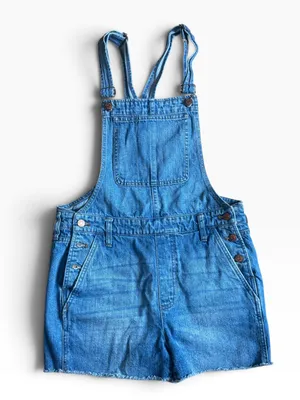 Madewell Women’s Blue Adirondack Short Overalls thumbnail 2