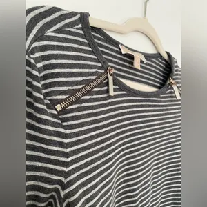 Michael Kors Striped Zip Top Granola Girl Downtown Casual‎ Y2K Grunge Normcore thumbnail 5