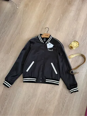 NWT Coach Reversible Signature C Varsity Bomber Jacket Black White Size S CAH06 thumbnail 16