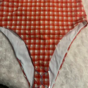 ASOS Design Seersucker Red Swimsuit Size 6 New thumbnail 4