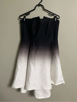 Halston Heritage Lined Cocktail Dress Ombre Size 12 Strapless Sweetheart Neck thumbnail 2