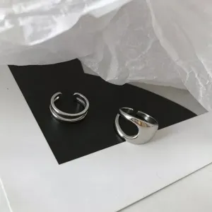 Boutique NEW Polished 18k‎ White Gold Geometric Ring thumbnail 6