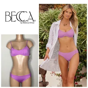 New. BECCA lilac bikini set. M/L. Retails $132 thumbnail 2