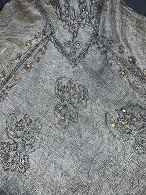 Sleeveless Embellished Gray A-Line Sundress Size M 0914261 thumbnail 4