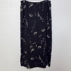 VTG 90s Hilliard Hanson Women Whimsigoth Fairy Grunge Skirt Large Black‎ Floral thumbnail 4
