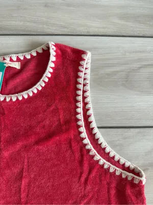 Marine Layer Towel Terry Shell Tank Red Large NWT STITCH FIX thumbnail 5