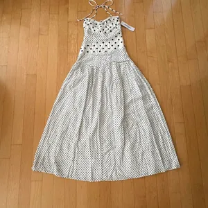 Princess Polly Marguerite halter polka dot black and white maxi dress thumbnail 3