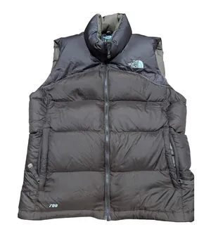 The North Face Nuptse 700 Puffer Vest Womens Large Brown Full Zip Down Fill thumbnail 1