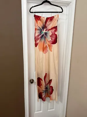 Anthropologie Strapless Dress Maxi Medium thumbnail 3