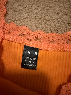 Orange Lace Shein Tank thumbnail 2