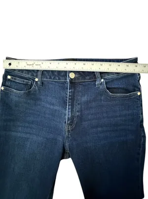 Quince Luna Stretch Flare Jeans Midnight Blue Women’s Size 31 x 32 High Rise thumbnail 11