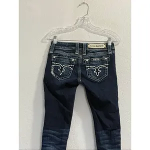 rock revival jeans womens 24 distressed Erin easy skinny bling thumbnail 3