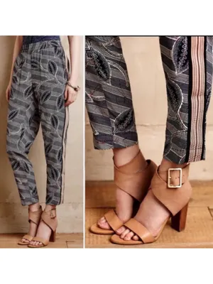 Anthropologie Heihei Lourinha Blue Jogger Pants Size Small thumbnail 3