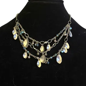 Vintage Loft triple strand layered charm necklace thumbnail 1