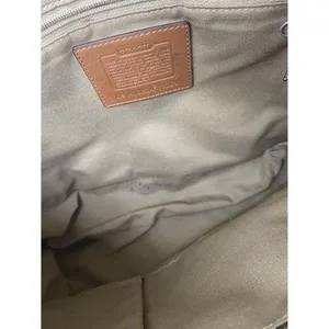 COACH Large White Brown Leather Shoulder Bag thumbnail 7