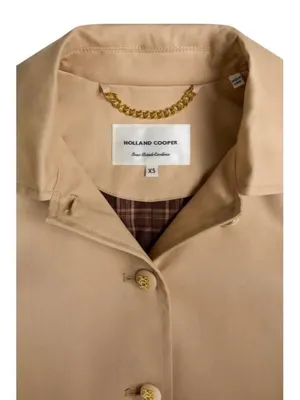 NWT Holland Cooper Epton Macintosh in Dark Stone Khaki Trench Coat XS thumbnail 3
