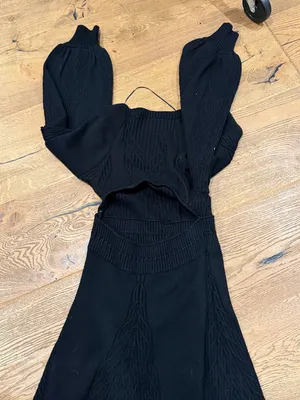 Free People Emmaline Black Square-Neck‎ Mini Dress with Balloon Sleeves medium thumbnail 5