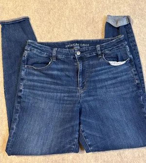 American Eagle Skinny Jeans Medium Wash Blue Denim Women Size 8 Regular thumbnail 1