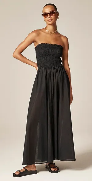 J.Crew Dress Black Midi thumbnail 1