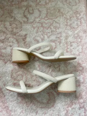 Nordstrom white pearl heels thumbnail 3