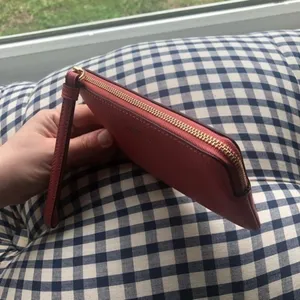 Coach Pink Corner Zip Wristlet Crossgrain Leather Wallet NWT thumbnail 3