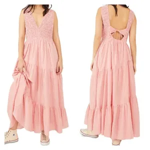 Free People Juno Sleeveless Smocked Tiered Maxi Dress thumbnail 2