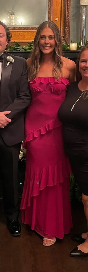 Strapless Ruffle Maxi Dress thumbnail 3