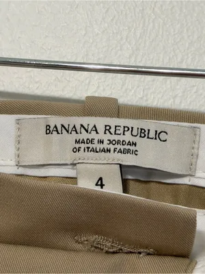 NWT Banana Republic VASTO PLEATED ITALIAN WOOL PANT SIZE 4 KHAKI TAN NEW thumbnail 3