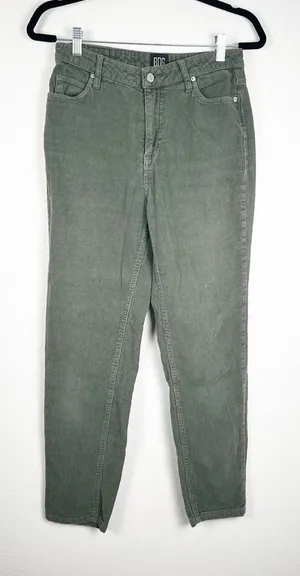 BDG Women's Mom High Rise Corduroy Dark‎ Green Pants Sz 25 thumbnail 1