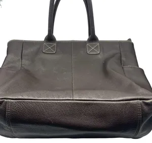 ILI NEW YORK and TORONTO dark brown genuine leather tote bag thumbnail 2