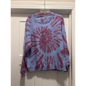Southern Marsh Sweatshirt Women XS Gray Brown Tie Dye Fleece Crew Spell Out thumbnail 5