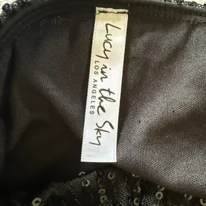 LUCY IN THE SKY | Doja Sheer Black Sequin Maxi Skirt with Leg Slit | Extra Small thumbnail 7
