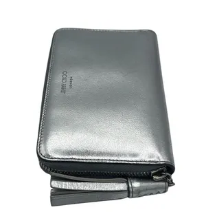 Jimmy Choo Metallic Silver Wallet thumbnail 2