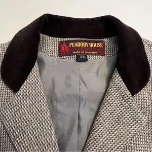Vintage Peabody House Wool Blend Tweed Blazer Size S Equestrian Academia Preppy thumbnail 6