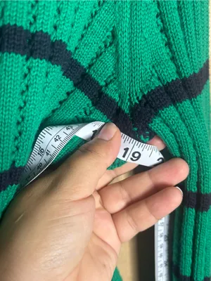 Free assembly women’s Green Striped Cardigan Sweater size S thumbnail 4