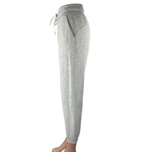 Women's Gray High Waisted Drawstring Tapered Athletic Jogger Sweat Pants Size S thumbnail 2
