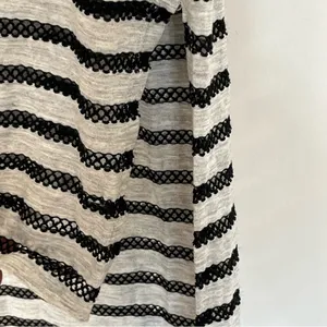 Calvin‎ Klein Swimwear Grey Black Striped Cold Shoulder Maxi Dress Cover Up L/XL thumbnail 10