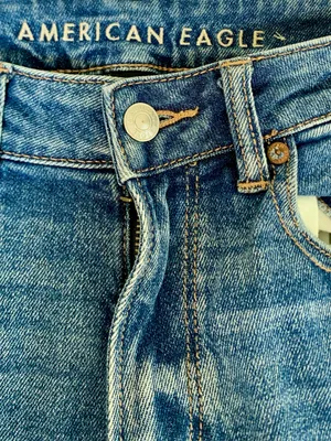 aerie Distressed Blue Boyfriend Jeans thumbnail 11
